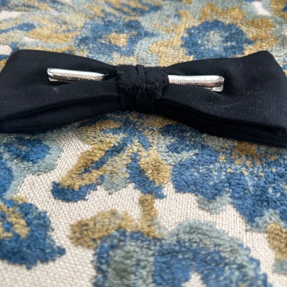 Vintage Patent Clasp Co Black Bow Tie Classic Dapper USA - Picture 4 of 6